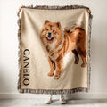 Custom Pet Blanket with Photo and Name, Personalized Dog Cat Portrait Throw Blanket Pet Memorial Gift