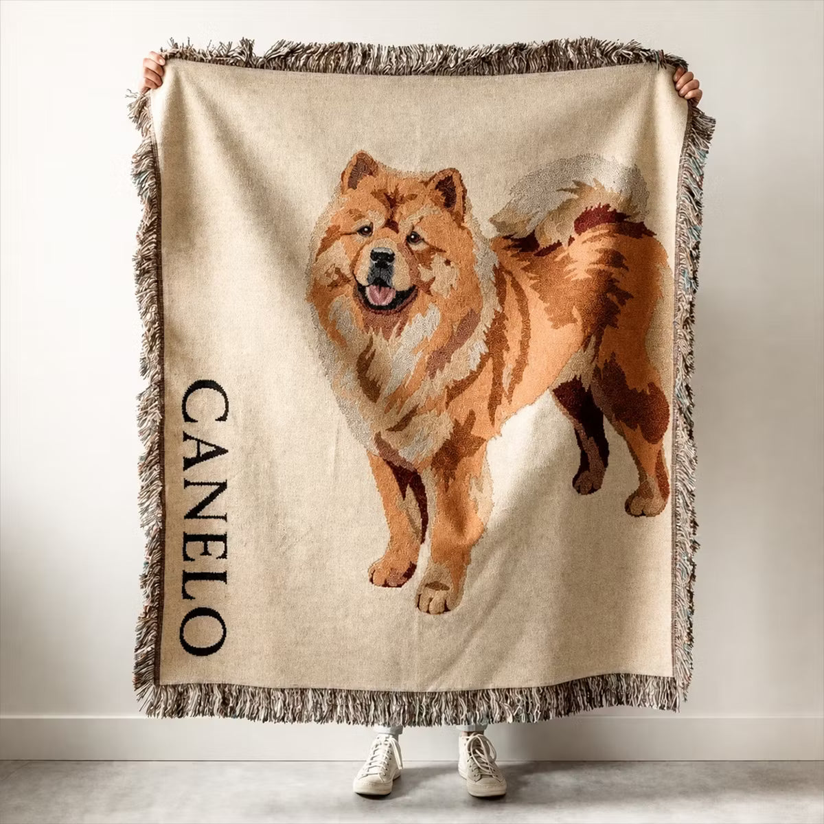 Custom Pet Blanket with Photo and Name, Personalized Dog Cat Portrait Throw Blanket Pet Memorial Gift